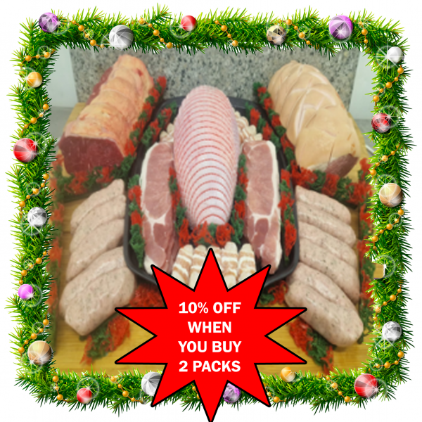 <span style='color: #0a520d;'>XMAS FAYRE</span><br><br><span style='color: #ff0000;'>Christmas Meat Hamper Large</span>