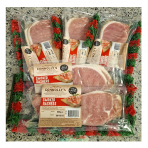 <span style="color: #ffffff;">1<br></span><span style="color: #ff0000;">NEW<br> PREMIUM PRODUCT</span><br><br><span style="color: #000000;">Connolly's Sliced Smoked Bacon 200g pack</span><br><br><span style="color: #ff0000;">Buy 3 for £3.75</span>