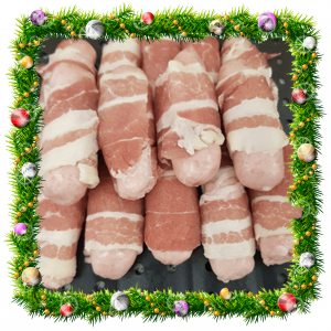 <span style="color: #ffffff;">F</span><br><span style="color: #ff0000;">XMAS Fayre</span><br><span style="color: #000000;">Pigs in Blankets (Pack 15)</span>