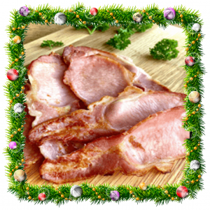 <span style="color: #ffffff;">E</span><br><span style="color: #ff0000;">XMAS Fayre</span><br><span style="color: #000000;">Smoked Back Bacon</span>