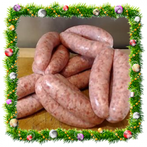 <span style="color: #ffffff;">A</span><br><span style="color: #ff0000;">XMAS Fayre</span><br><span style="color: #000000;">Thick Premium Pork Sausages 1Kg</span>