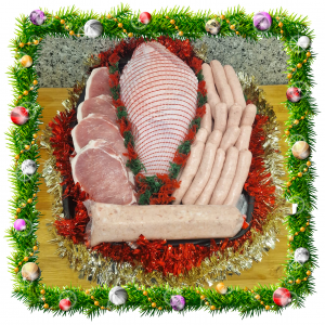<span style='color: #0a520d;'>XMAS FAYRE</span><br><br><span style='color: #ff0000;'>Christmas Meat Hamper Small</span>